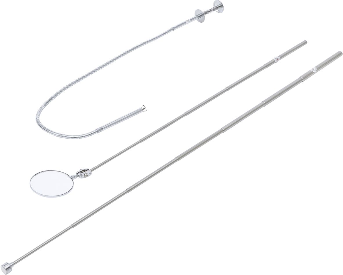 BGS Do It Yourself 6874 Aide magnétique, pince et miroir d'inspection 3 pièces