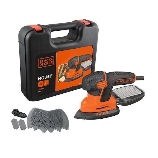 Black & Decker KA2500K-QS Ponceuse avec accessoires en mallette