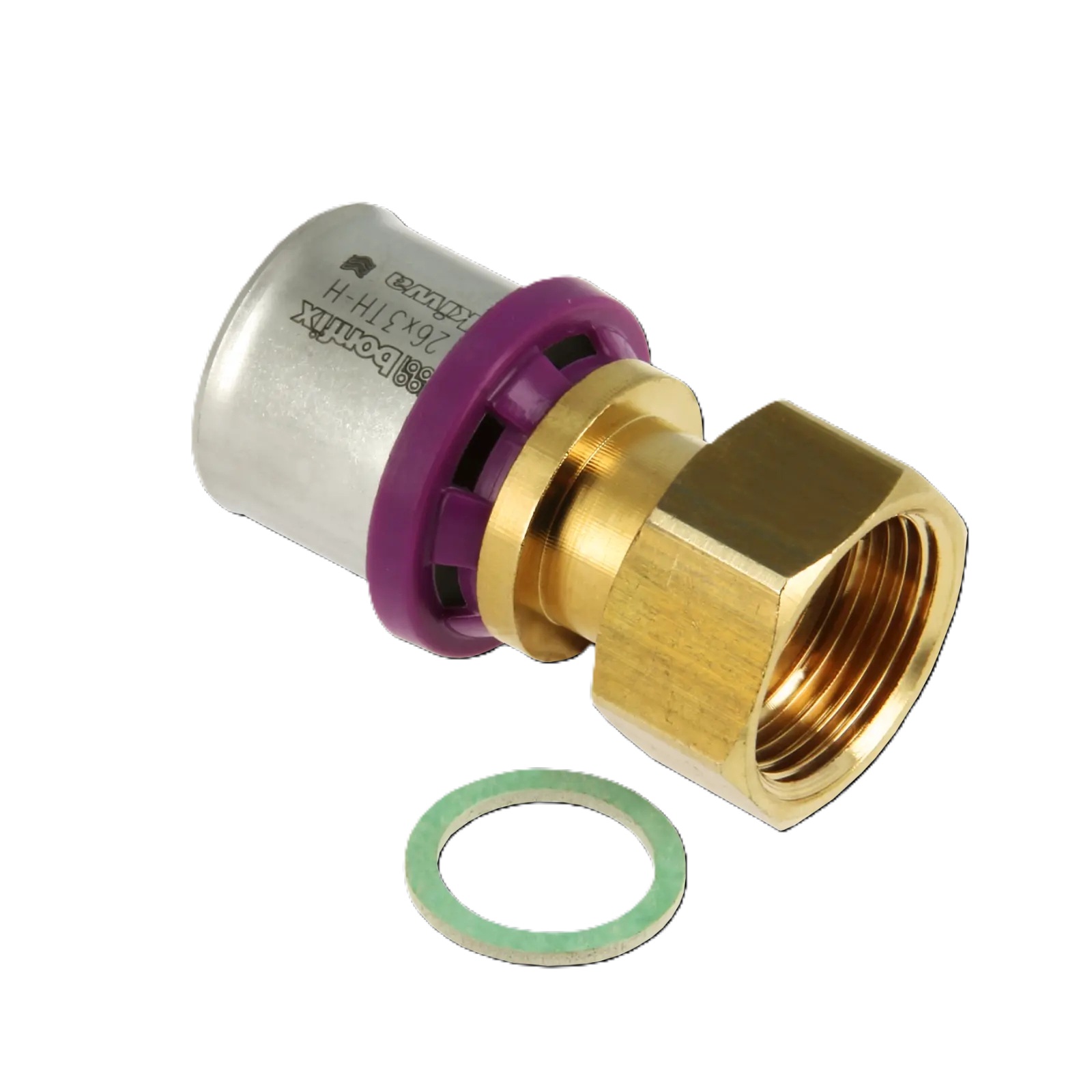 Bonfix 2002040 Accouplement Alu-press en 2 parties avec écrou libre 1 "x 26 mm