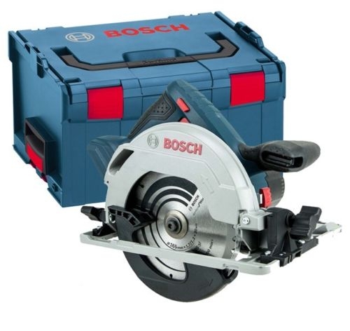 Bosch Bleu 06016A2101 GKS18V-57G Scie circulaire 18 Volt solo dans L-Boxx