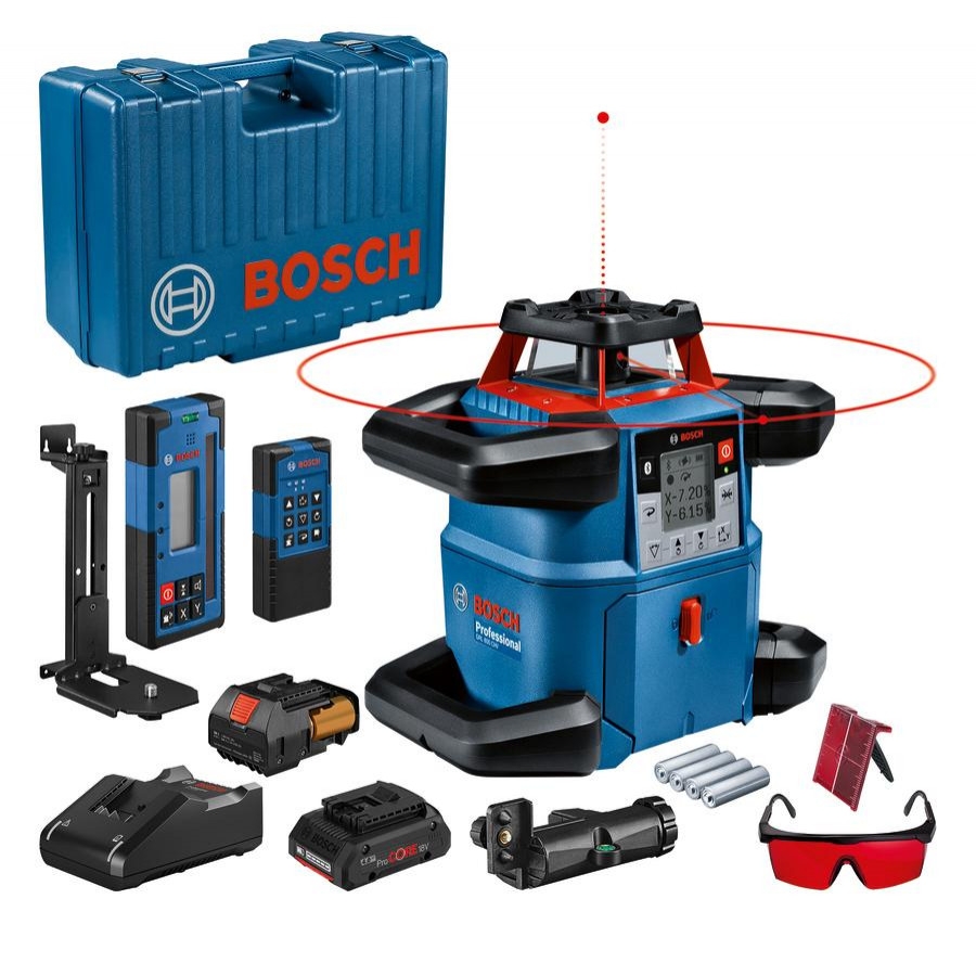 Bosch Bleu 0601061F00 GRL 600 CHV Laser de rotation professionnel 18V 4.0 ProCore