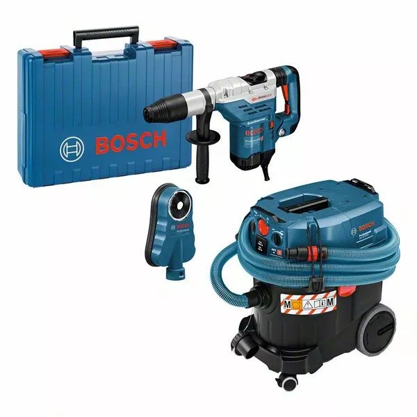Bosch Bleu 0615A5004J GBH 5-40 DCE Marteau combiné + GAS 35 M AFC Aspirateur + GDE 68 Dispositif d'aspiration