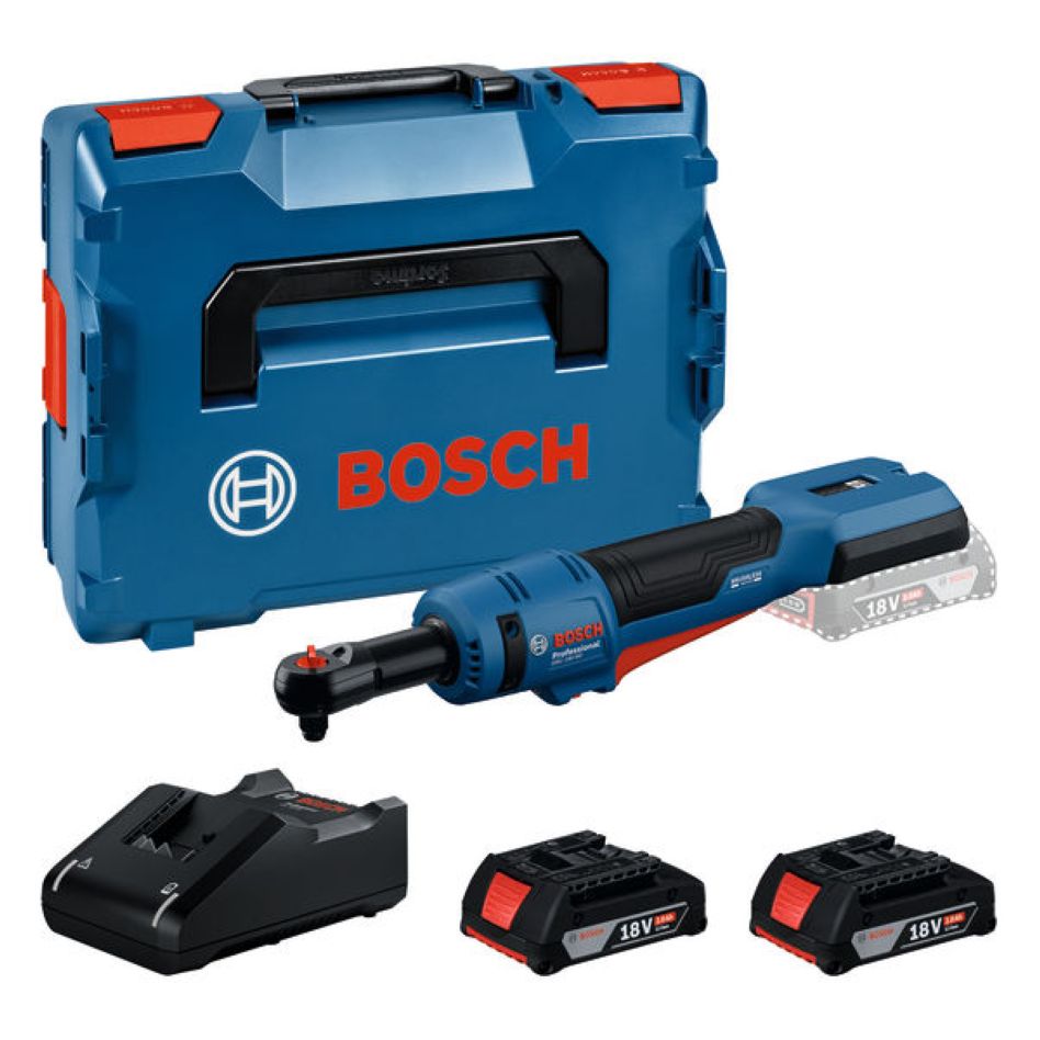 Bosch Bleu 06019N8002 GRC 18V-60 Clé à cliquet sans fil 2x 2.0 Ah et chargeur GAL 18V-40