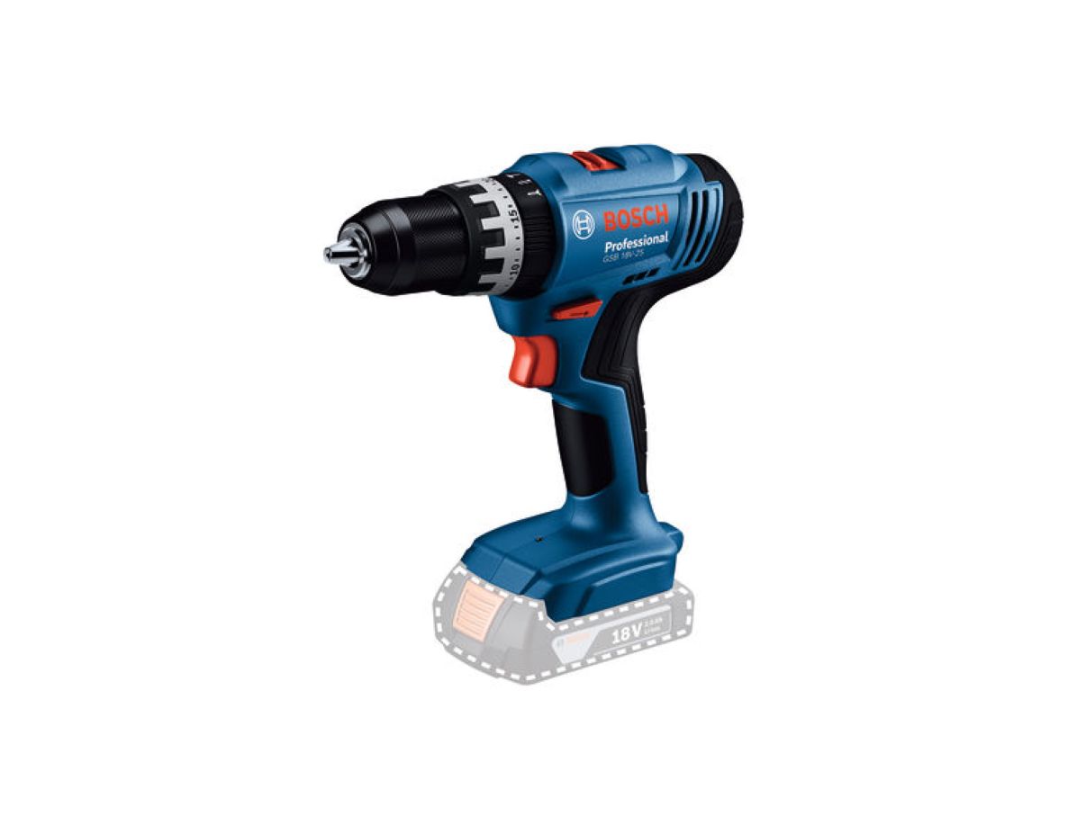 Bosch Bleu 06019K9300 Perceuse à percussion sans fil GSB 18V-25 sans les batteries et le chargeur dans la boîte