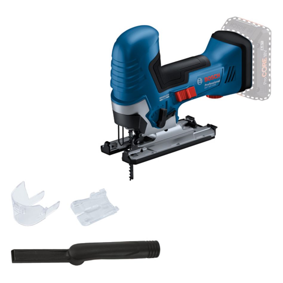Bosch Bleu 0615V0003B GST18V-125S scie sauteuse sans fil excl. batterie et chargeur + Jeu de lames de scie T144 DF 25 pièces en boîte