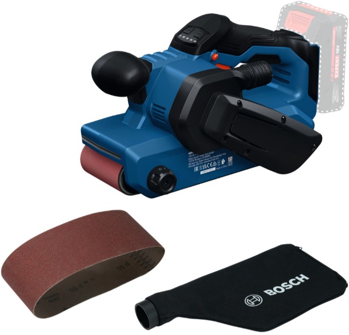 Bosch Bleu 06012C2000 Ponceuse à bande sans fil GBS18V-75 excl. batterie et chargeur en boîte