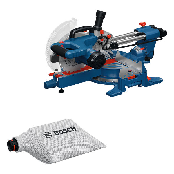 Bosch Bleu 0601B61000 GCM305-216S Scie à capuchon et à onglet + 1x lame de scie, pince, sac à poussière, règle