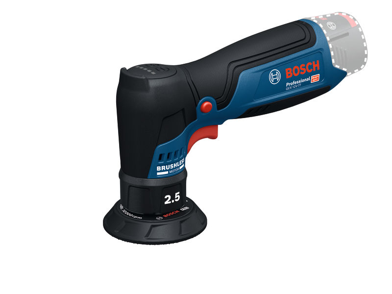 Bosch Bleu 06019L2101 GEX12V-77 Ponceuse excentrique Accu excl. batterie et chargeur avec 2 tampons dans la bo&icirc;te