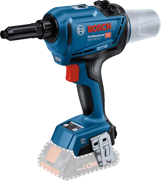 Bosch Bleu 06019K5000 GRG 18V-16 C Pince à rivets aveugles professionnelle sans fil 18V, hors batteries et chargeur