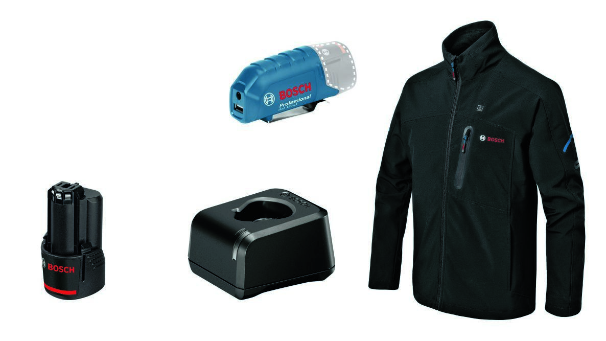 Bosch Bleu 06188000G2 GHJ 12V+18V XA 3XL Battery Heated Jacket 1x 2.0 Ah et chargeur GAL 12V-20