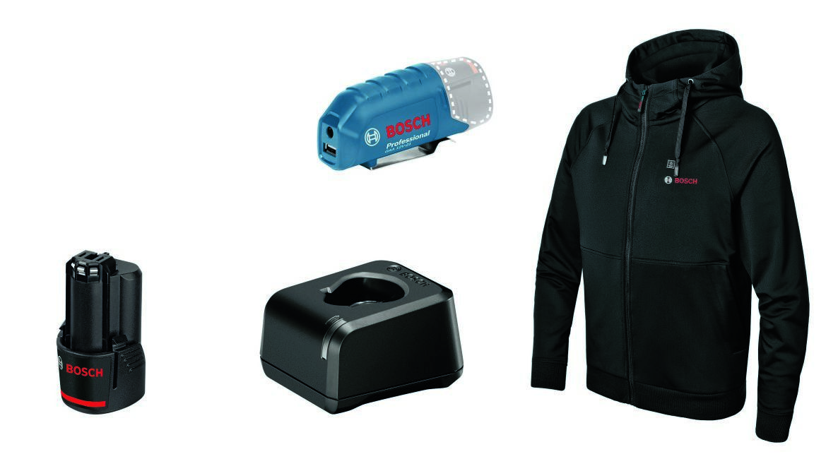 Bosch Bleu 06188000GD GHH 12V+18V XA L Batterie Cagoule chauffante 1x 2.0 Ah et chargeur GAL 12V-20