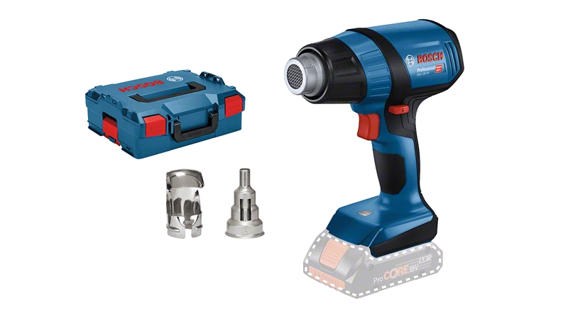 Bosch Bleu 06012A6501 GHG 18V-50 Pistolet à air chaud professionnel sans fil 18V sans batteries et chargeur en L-Boxx