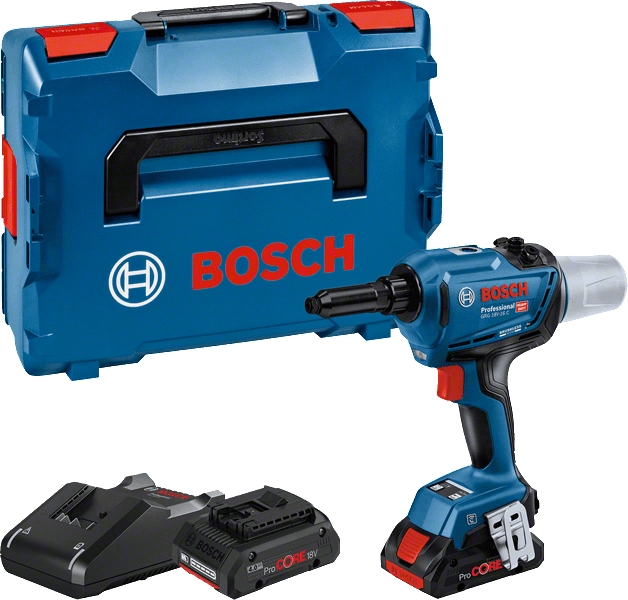 Bosch Bleu 06019K5001 GRG 18V-16 C Professional Accu Blind Riveter 18V 4.0Ah ProCore en L-Boxx