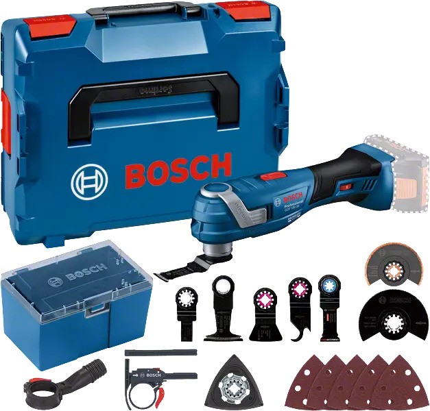Bosch Bleu 06018G2002 GOP 18 V-34 Multitool 18V Li-Ion excl. batteries et chargeur en L-Boxx + accessoires