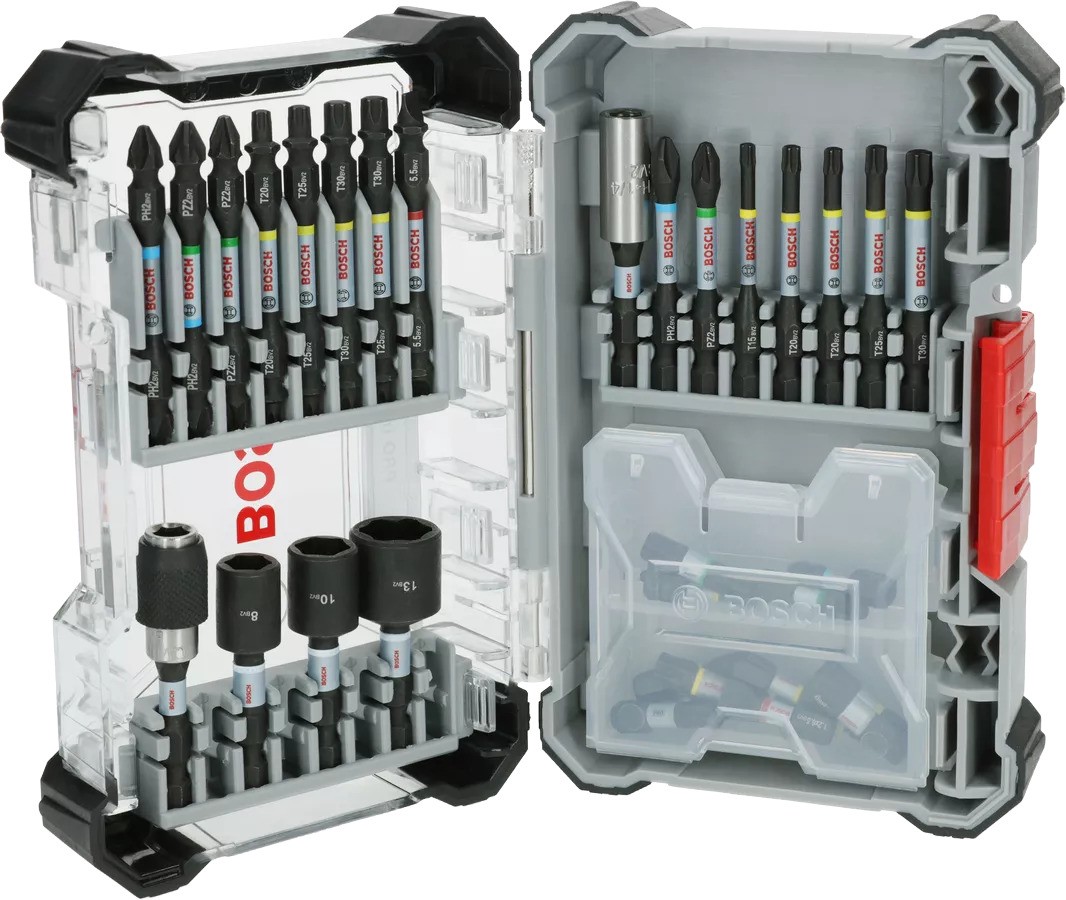 Bosch Bleu Accessoires 2608521U77 PRO Jeu d'embouts de vissage à percussion, 35 pièces