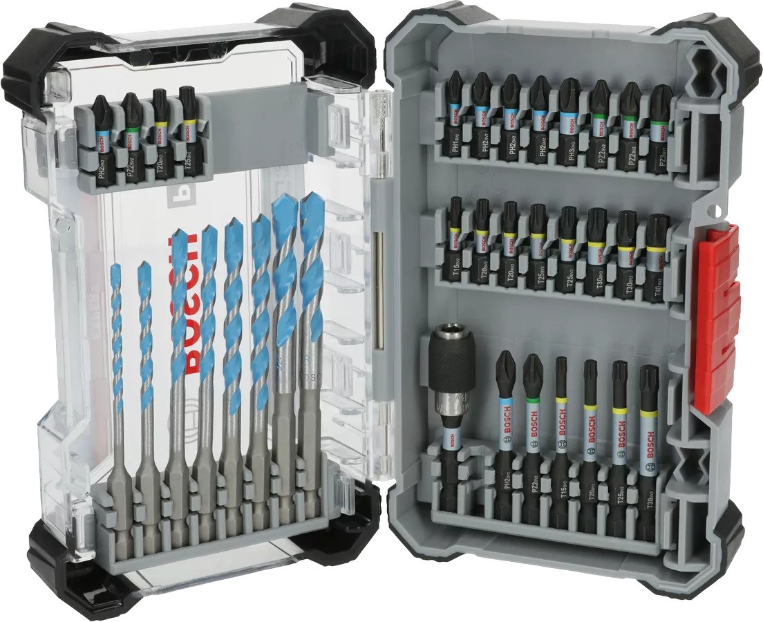 Bosch Bleu Accessoires 2608521U82 PRO Jeu d'embouts de tournevis à percussion, 35 pièces