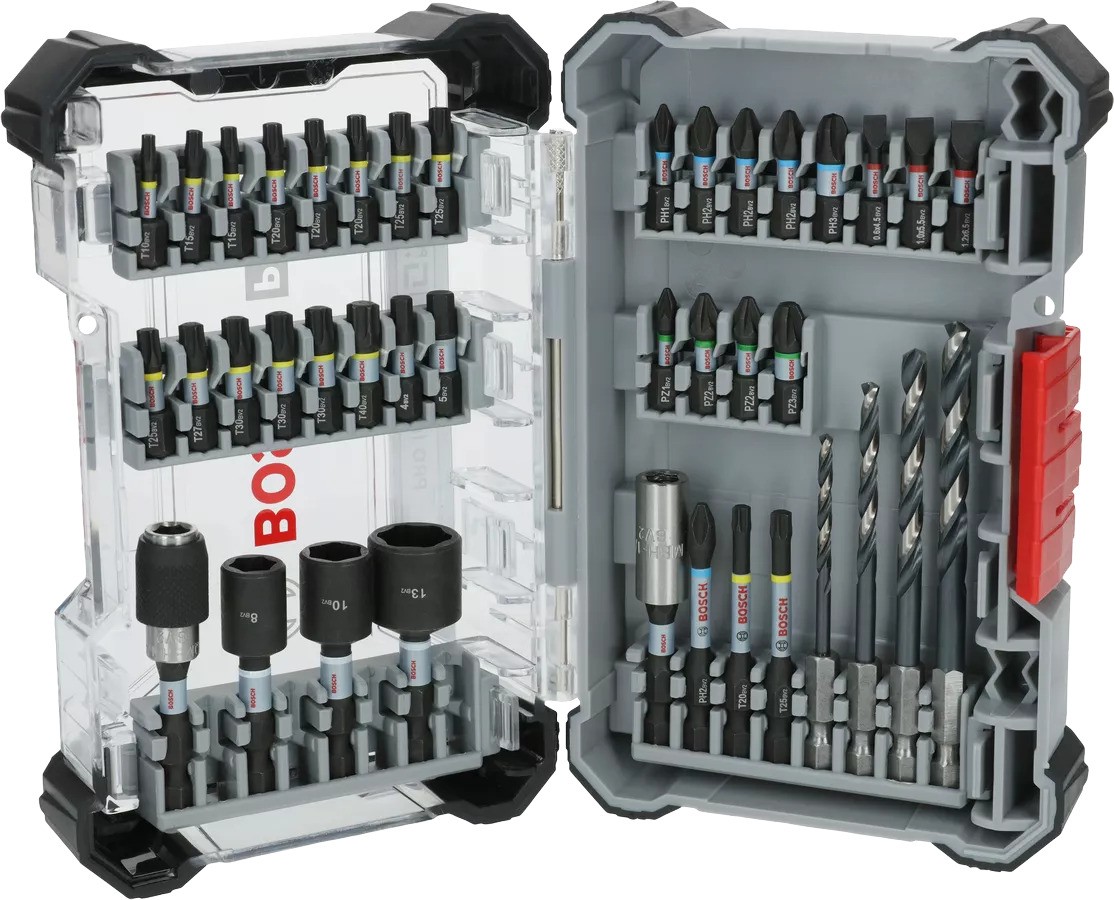 Bosch Bleu Accessoires 2608521U86 Jeu d'embouts de tournevis PRO Impact Metal, 40 pièces