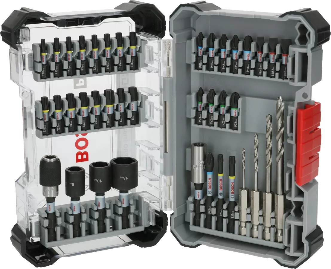 Bosch Bleu Accessoires 2608521U87 PRO Impact Wood Drill set, 40-piece