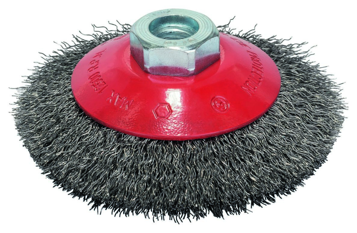 Bosch Bleu Accessoires 2608622057 Brosse conique 100 mm ondulée M14