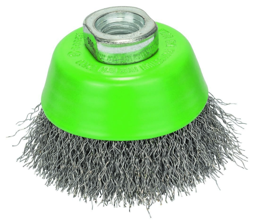 Bosch Bleu Accessoires 2608622061 Brosse métallique 65 mm INOX ondulé M14