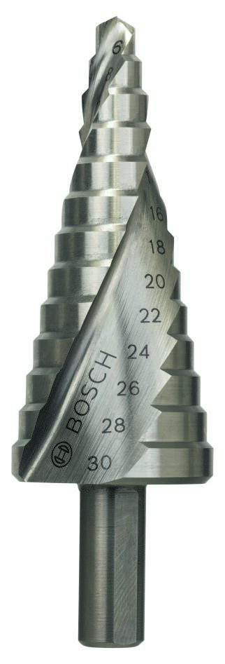 Bosch Bleu Accessoires 2608597520 Forets étagés HSS 6-30 mm à queue 3 cannelures