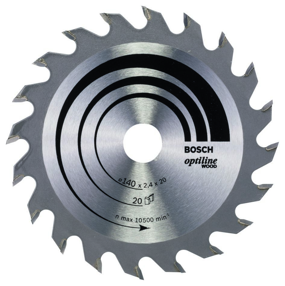 Bosch Bleu Accessoires 2608640586 Lame de scie circulaire 140 x 20 x 20T bois Optiline