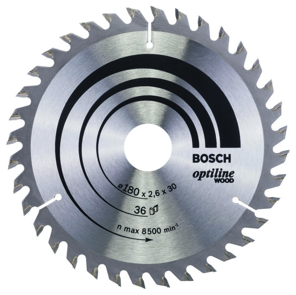 Bosch Bleu Accessoires 2608640609 Lame de scie circulaire 180 x 30 x 36T bois Optiline
