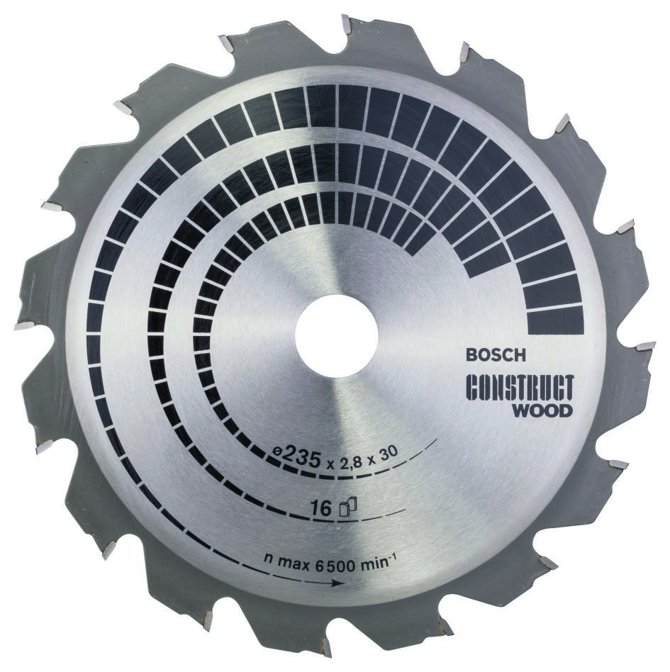 Bosch Bleu Accessoires 2608640636 Lame de scie circulaire 235 x 30 x 16T Bois de construction