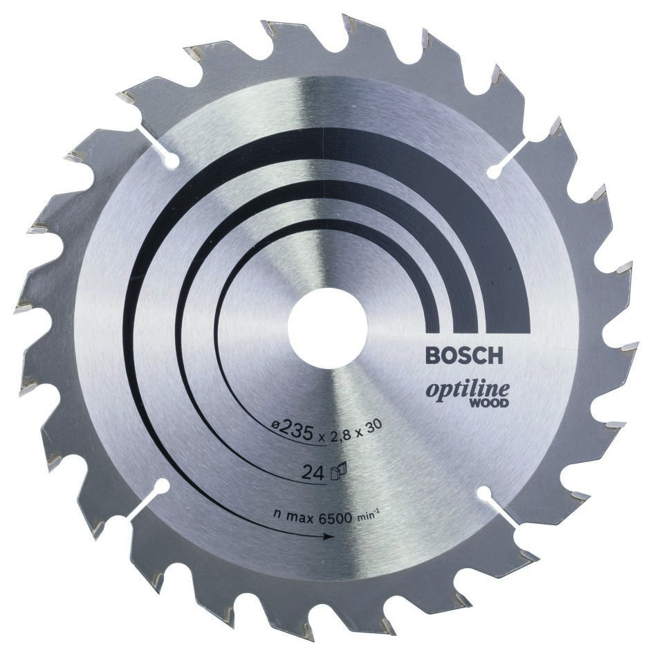 Bosch Bleu Accessoires 2608640725 Lame de scie circulaire 235 x 30 x 24T bois Optiline