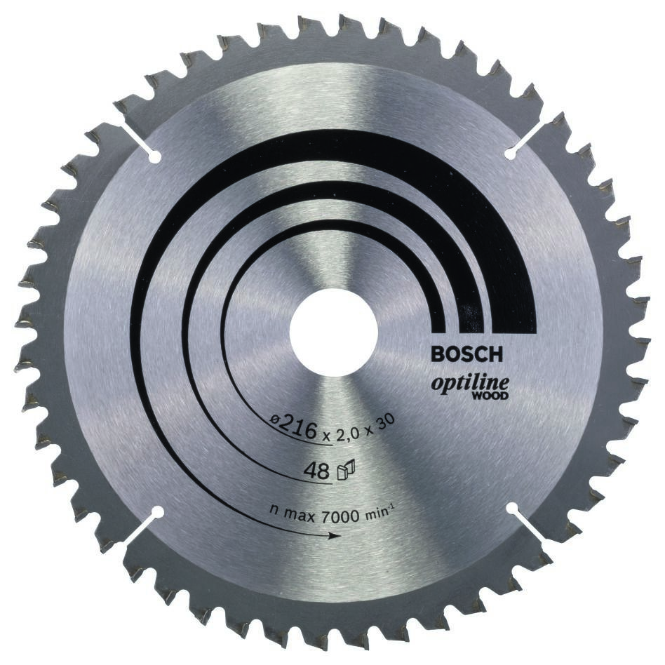 Bosch Bleu Accessoires 2608640432 Lame de scie circulaire 216 x 30 x 48T Optiline Wood