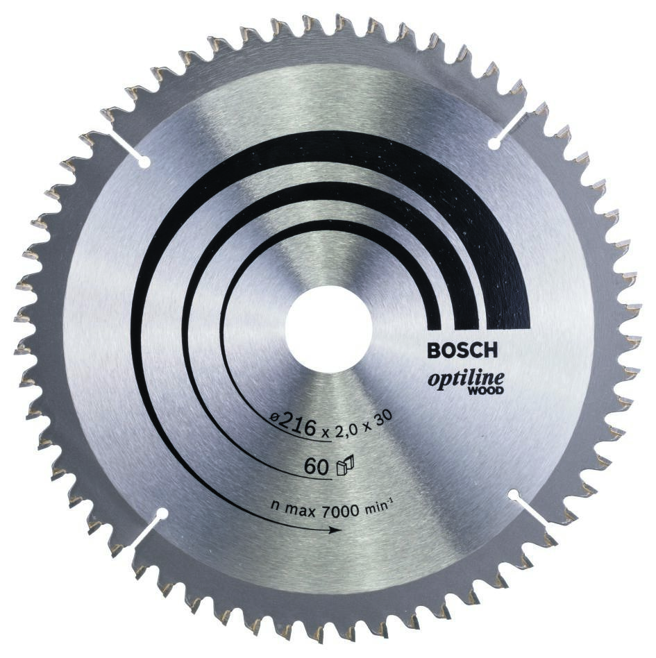 Bosch Bleu Accessoires 2608640433 Lame de scie circulaire 216 x 30 x 60T bois Optiline