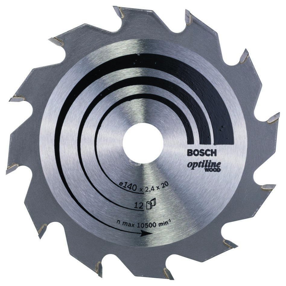 Bosch Bleu Accessoires 2608641168 Lame de scie circulaire 140 x 20 x 12T bois Optiline