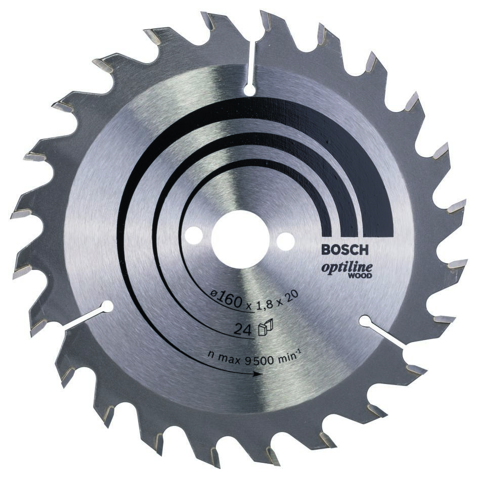 Bosch Bleu Accessoires 2608641171 Lames de scies circulaires 160 x 20 x 24T Optiline Wood