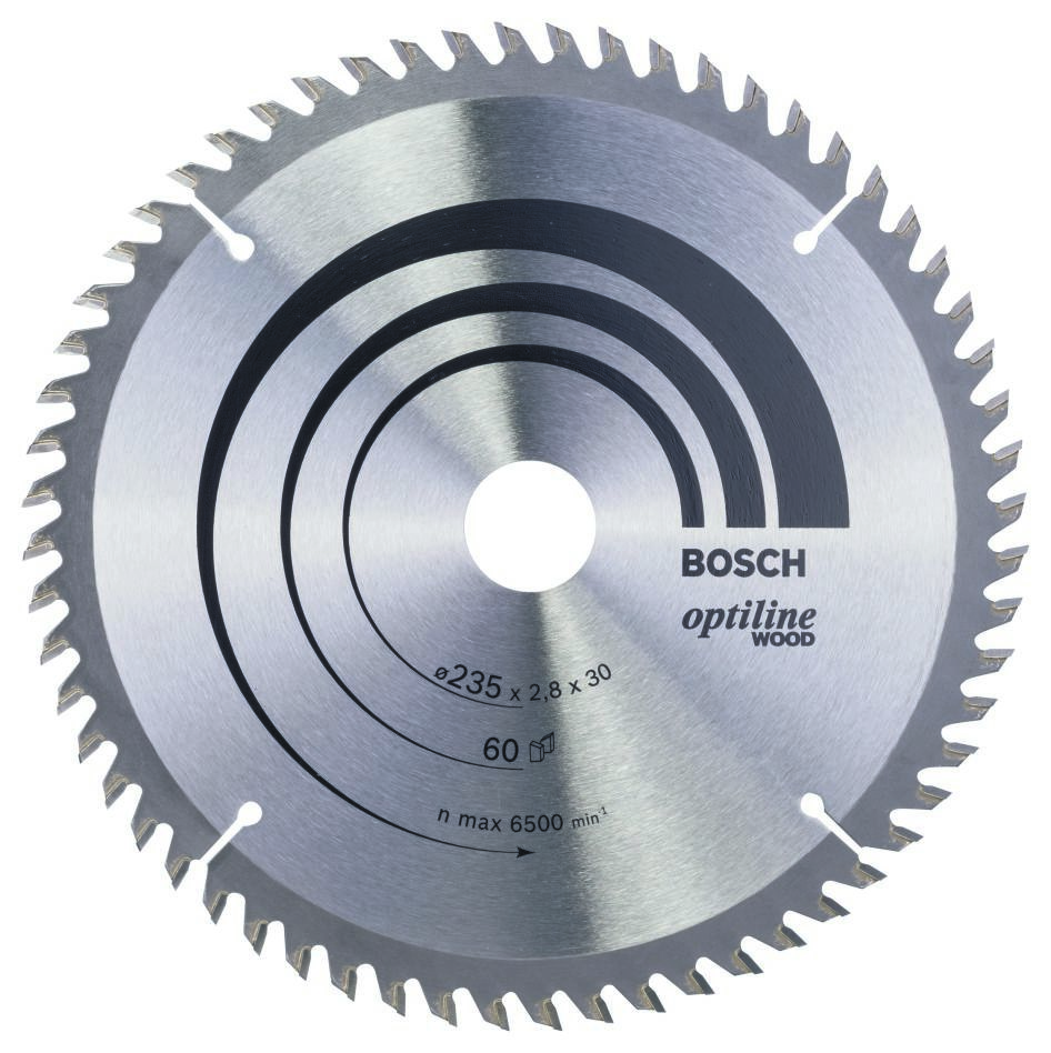 Bosch Bleu Accessoires 2608641192 Lame de scie circulaire 235 x 30 x 60T bois Optiline