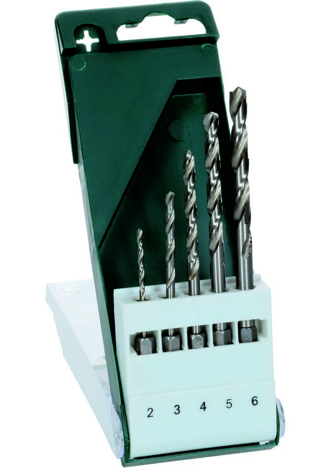 Bosch Bleu Accessoires 2609255127 Jeu de forets métalliques HSS-G avec queue hexagonale 5 pièces