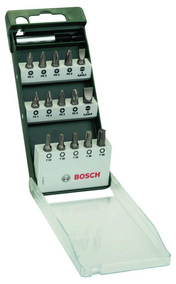 Bosch Bleu Accessoires 2609255977 Jeu d'embouts de longueur standard 25mm mixtes 16 pièces