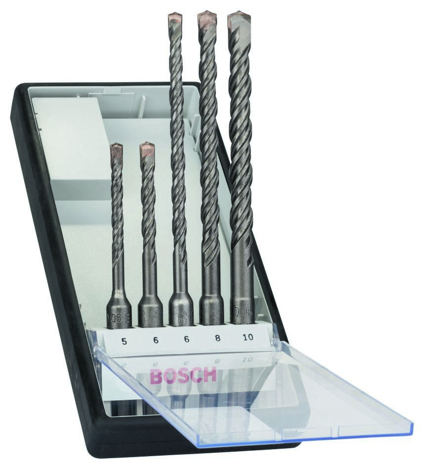 Bosch Bleu Accessoires 2607019927 SDS-plus-5 Robust Line marteau perforateur set 5 pièces