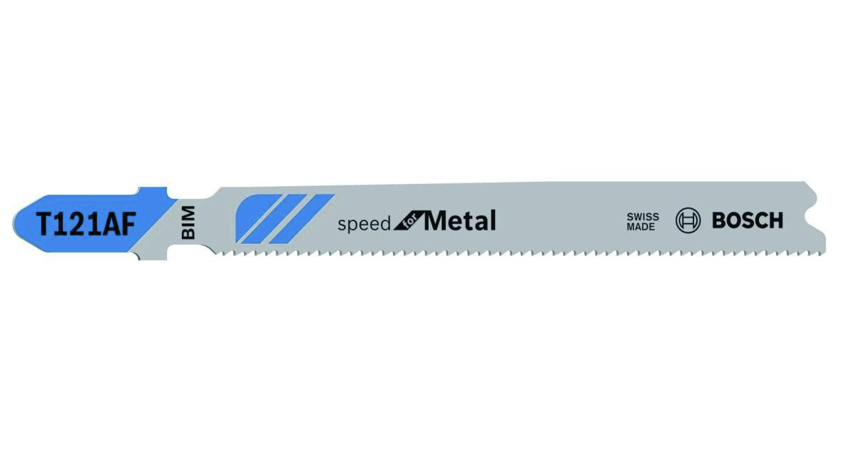Bosch Bleu Accessoires 2608636698 T121AF Lames de scie sauteuse à queue en T par 3 vitesse métal