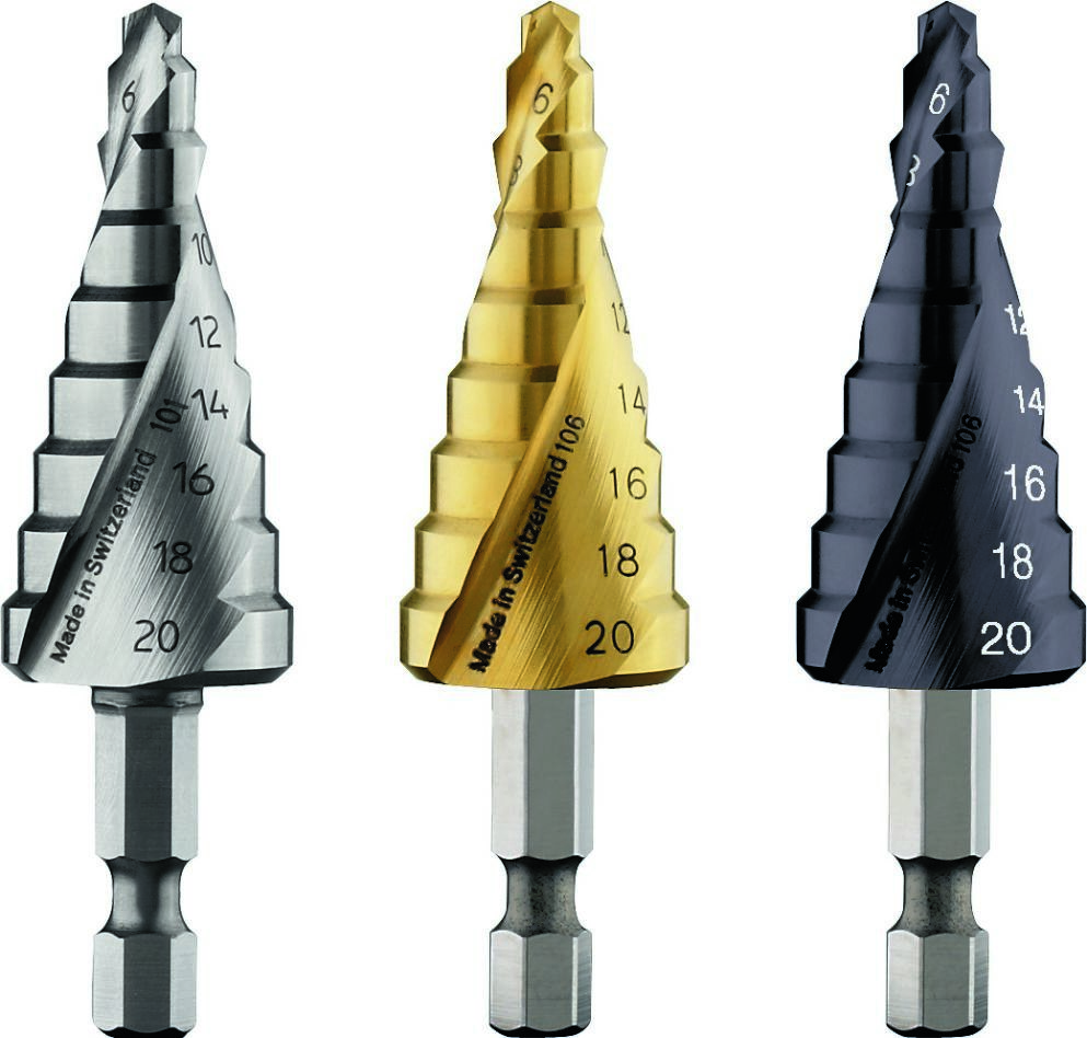 Bosch Bleu Accessoires 2608587433 Foret étagé HSS-TiN 4-20 mm hexagonal