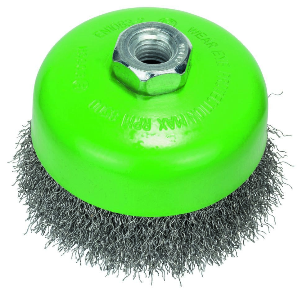 Bosch Bleu Accessoires 2608622103 Brosse métallique 100 mm INOX ondulé M14