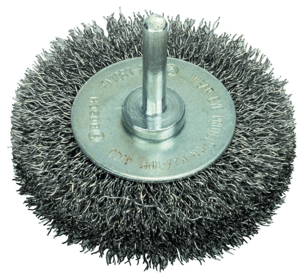 Bosch Bleu Accessoires 2608622122 Brosse à disques 70 mm ondulée tige de 6 mm Inox