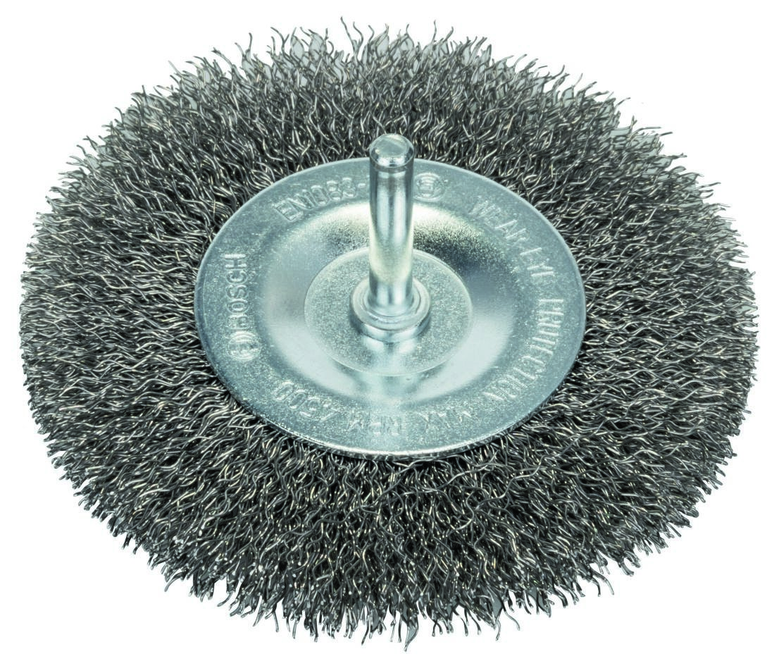 Bosch Bleu Accessoires 2608622124 Brosse à disque 100 mm ondulée tige de 6 mm Inox