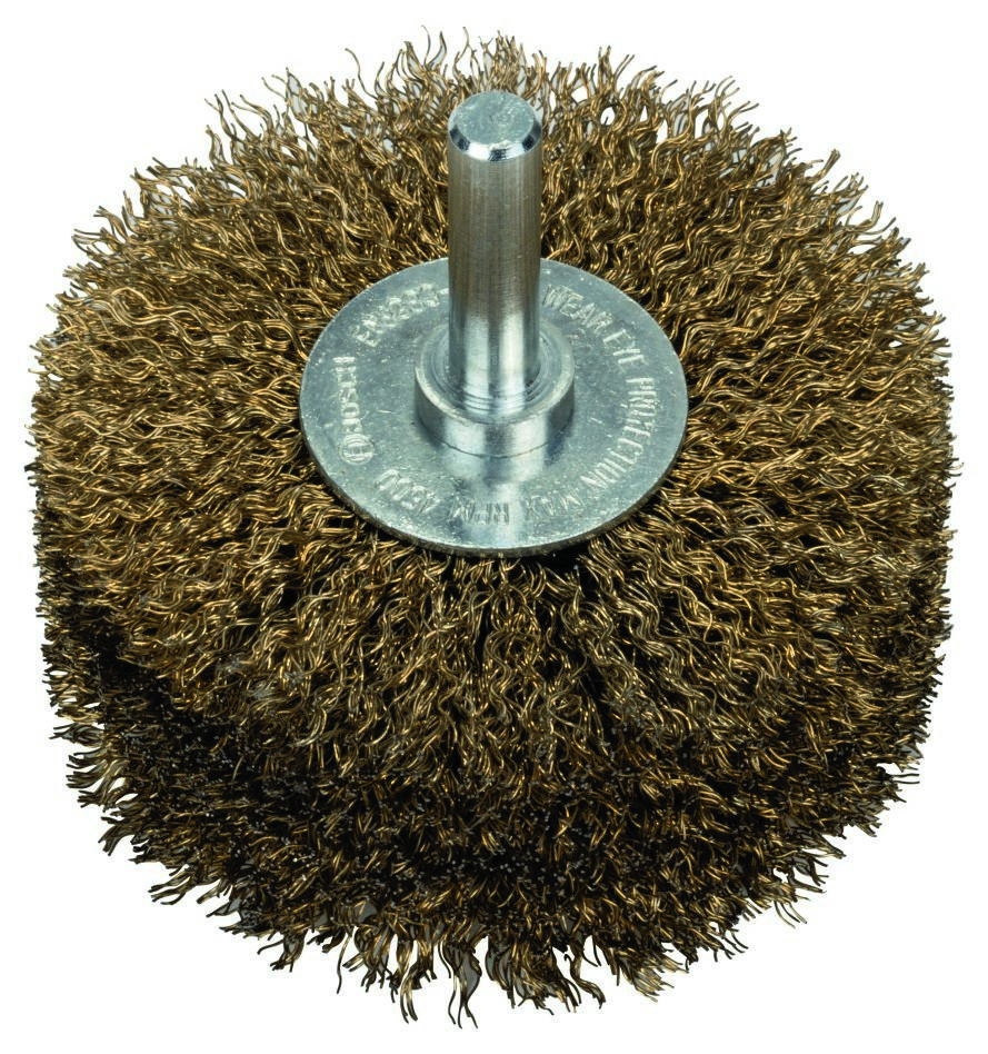 Bosch Bleu Accessoires 2608622130 Brosse à disque 80 mm ondulée 6 mm arbre Laiton