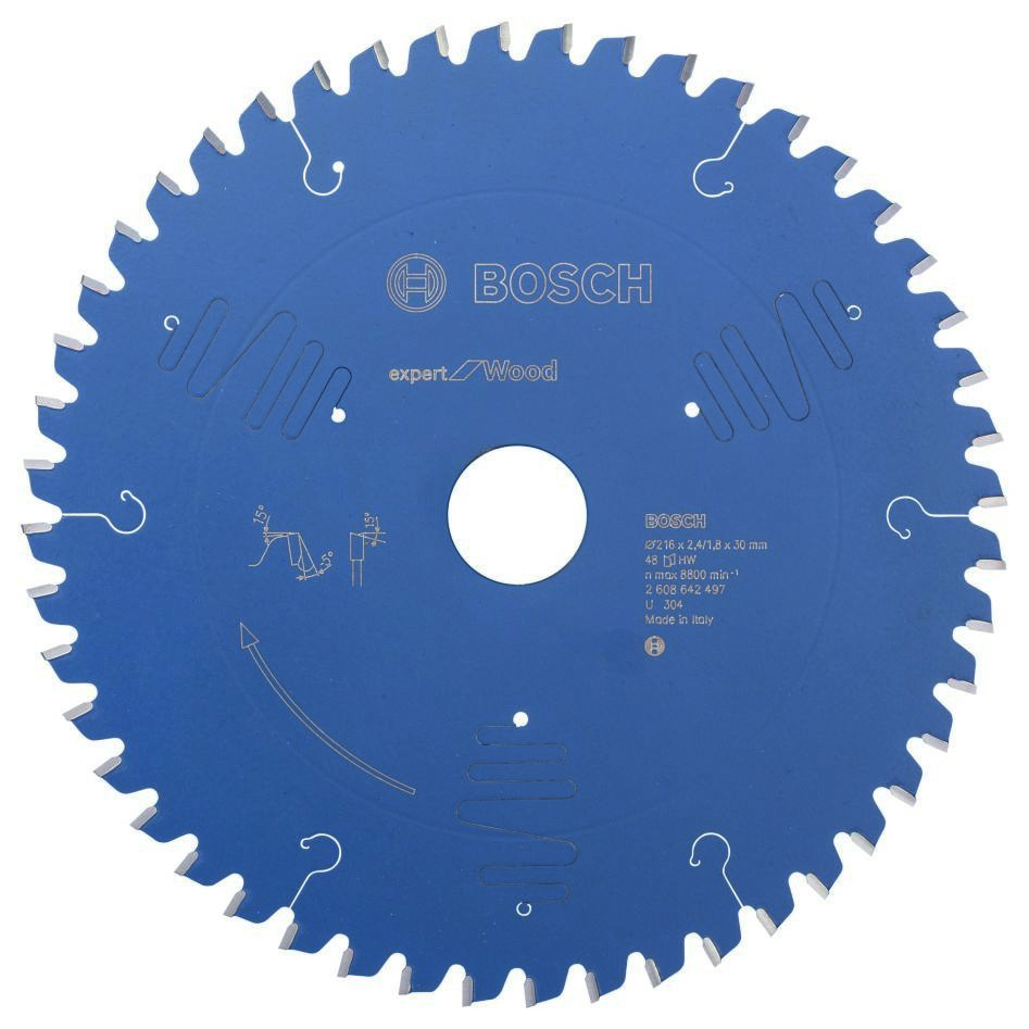 Bosch Bleu Accessoires 2608642497 Lame de scie circulaire en carbure Expert pour le bois 216 x 30 x 48T