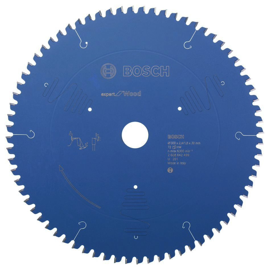 Bosch Bleu Accessoires 2608642499 Lame de scie circulaire en carbure Expert pour le bois 300 x 30 x 72T