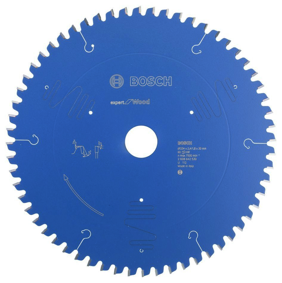 Bosch Bleu Accessoires 2608642530 Lame de scie circulaire en carbure Expert pour le bois 254 x 30 x 60T