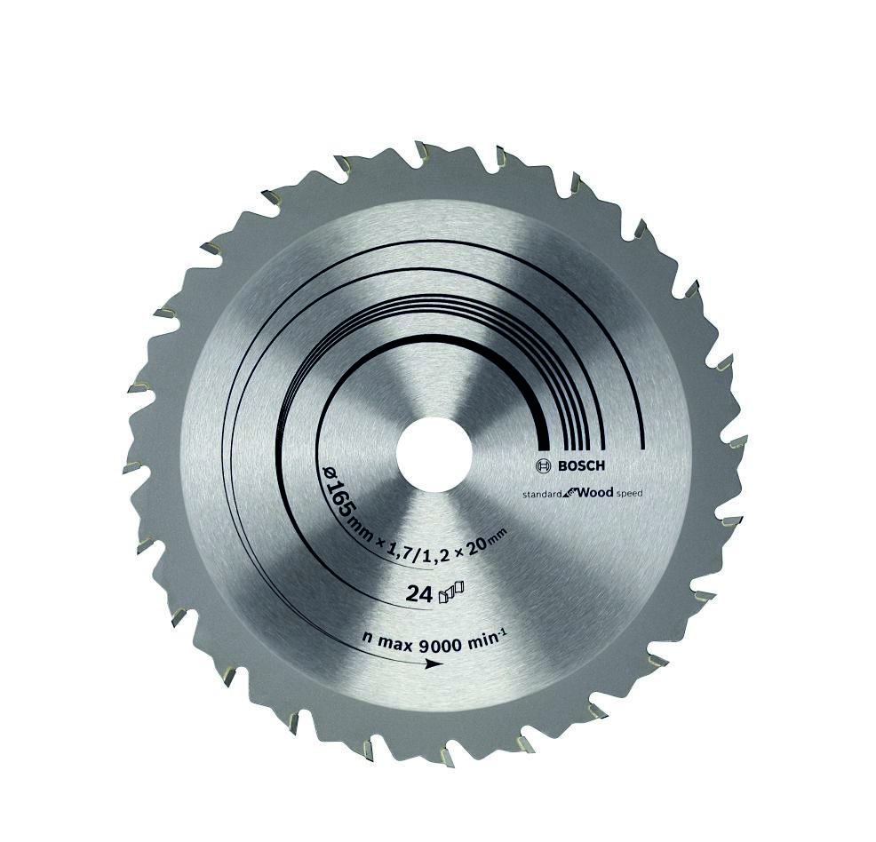 Bosch Bleu Accessoires 2608642601 Lame de scie circulaire 165 x 20 x 24T bois Speedline
