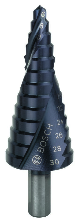 Bosch Bleu Accessoires 2608588067 Forets étagés HSS-AlTiN 6-30 mm à queue 3 cannelures