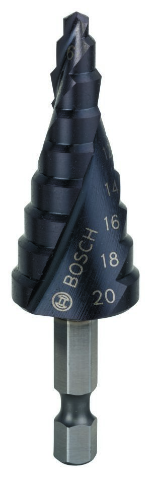 Bosch Bleu Accessoires 2608588070 Foret étagé HSS-AlTiN 4-20 mm hexagonal