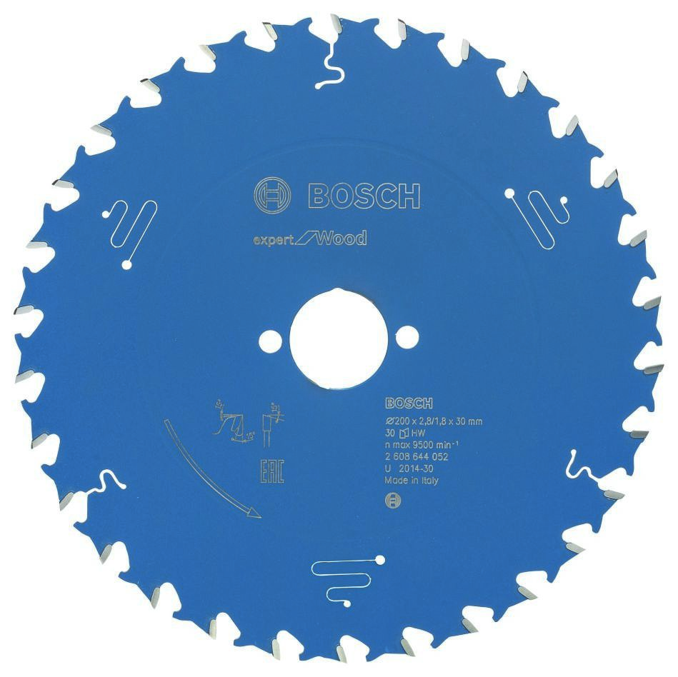 Bosch Bleu Accessoires 2608644052 Lame de scie circulaire carbure Expert pour bois 200 x 30 x 30T